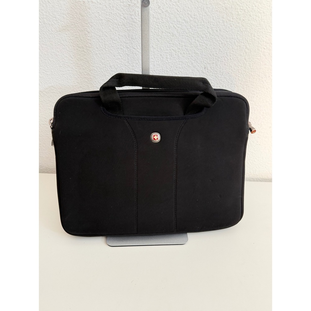 Wenger SwissGear Laptop Sleeve Case Black Padded Bubble Interior 12x9 Inch - Picture 1 of 6